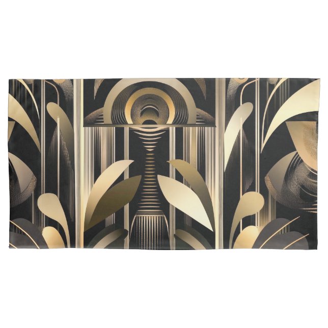 Art Deco King Pair Pillowcase (Frente-Esquerda)