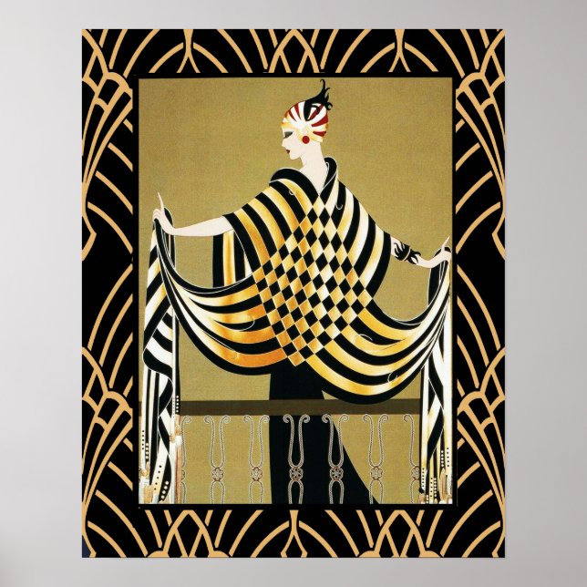 Art Deco Lady Poster (Frente)
