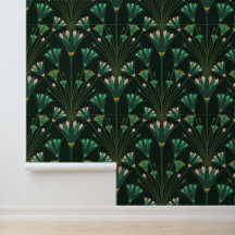 Art Deco Lotus - Lótus de vieira - Verde Esmeralda