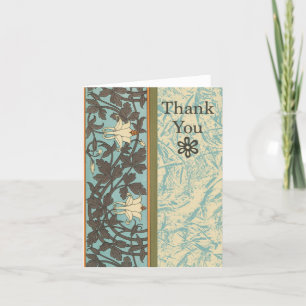 Art Deco Modern Floral Obrigado Notas