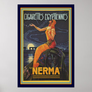 Art Deco Nerma Cigarro Anúncio Poster 13 x 19