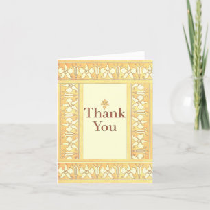 Art Deco Orchids Obrigado Notas