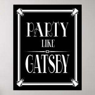 Art Deco PARTIDO COMO GATSBY impressão