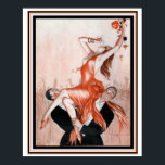 Art Deco "Party Girl" Poster 16 x 20<br><div class="desc">Francês,  Art Deco Poster "Party Girl" 16 x 20</div>