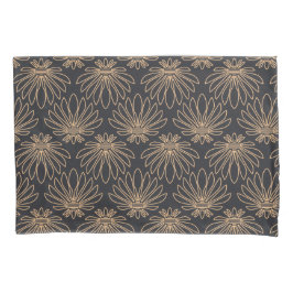 Art Deco pattern with gold floral motifs 