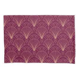 Art Deco pattern with gold geometric fan motifs 