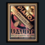 Art Deco "Pianos Daude" Poster 16 x 20<br><div class="desc">Vintage,  Art Deco,  Anúncio para Pianos Daude- 16 x 20</div>