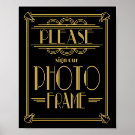 Art Deco Por favor assine a impressão de fotograma