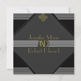 Art Deco Posh Weding Convite