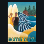 Art Deco Poster Moffat Beach<br><div class="desc">Escolha se este poster de deco de arte está enquadrado ou não no check-out.</div>