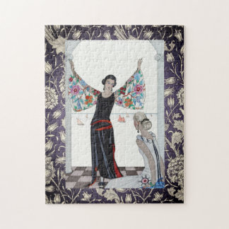 Art Deco Purple Accented Quebra-cabeça