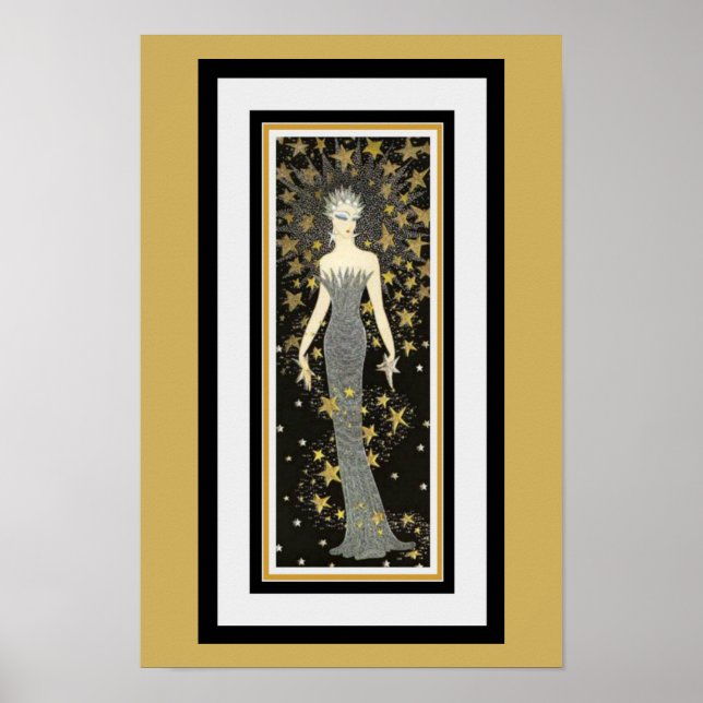 Art Deco Star Lady Poster (Frente)