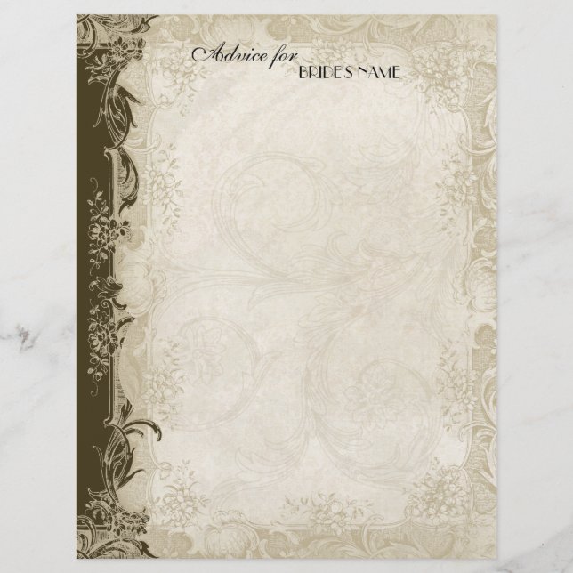 Art Deco Style Peacock Chocolate Vintage Lace (Frente)