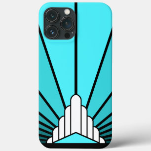 Art deco sun em aqua