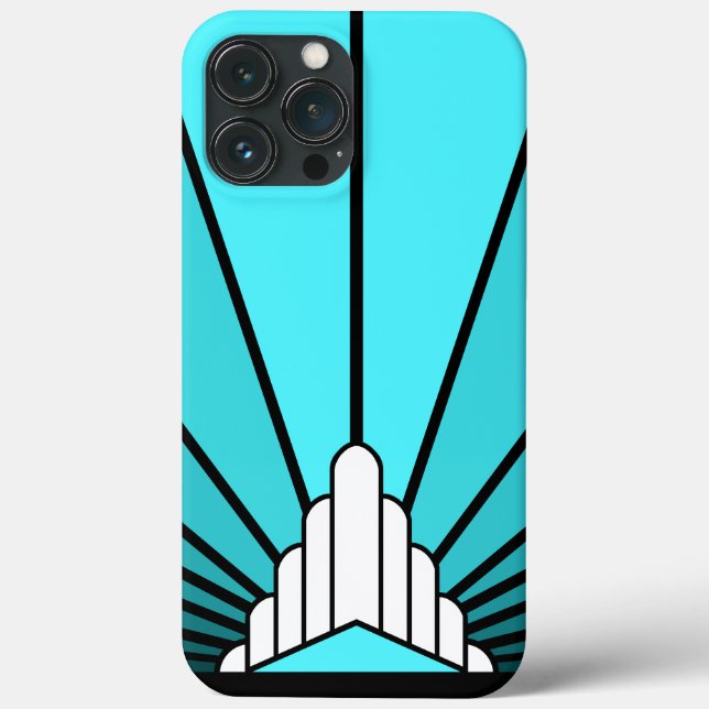 Art deco sun em aqua (Verso)