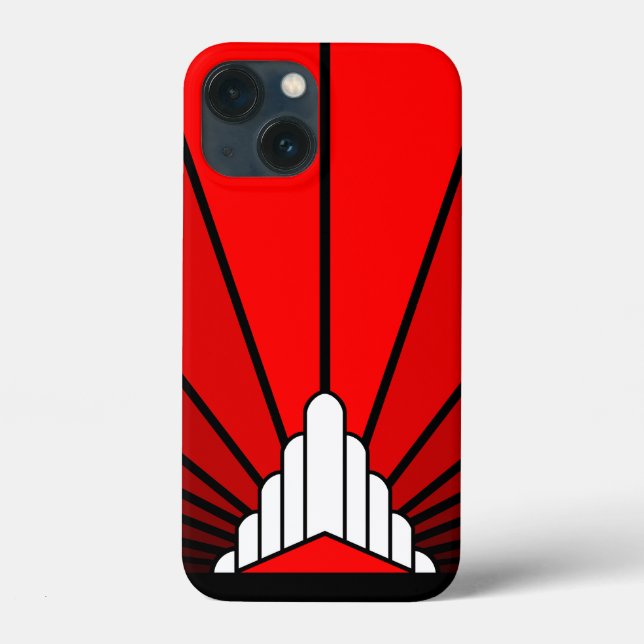 Art deco sun em vermelho (Verso)