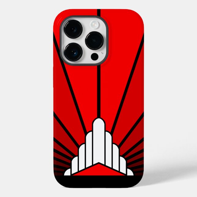Art deco sun em vermelho (Verso)