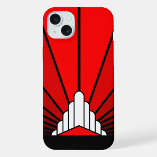 Art deco sun em vermelho