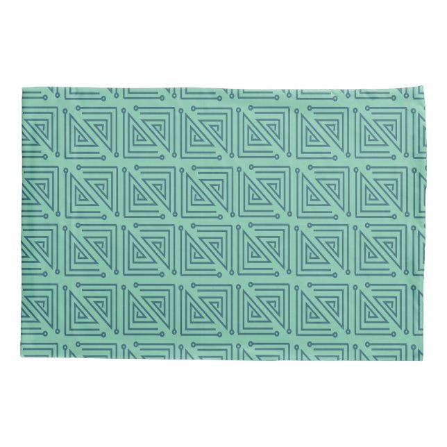 Art Deco Teal Mazes (Verso)