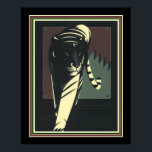Art Deco Tiger Impressão 16 x 20<br><div class="desc">Único e elegante,  Impressão de "Tigre" Art Deco 16 x 20</div>