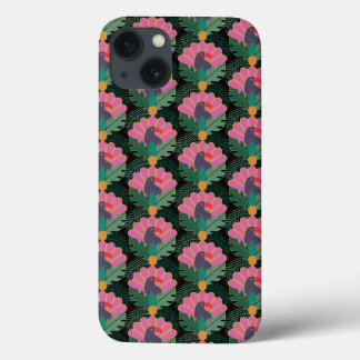 Art Deco Toucans Tropicais e Ananás