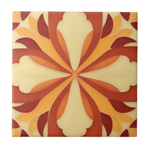 Art Deco Tuscan Floral Azulejo