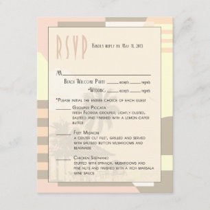 Art Deco Vintage Beach RSVP   pincelada