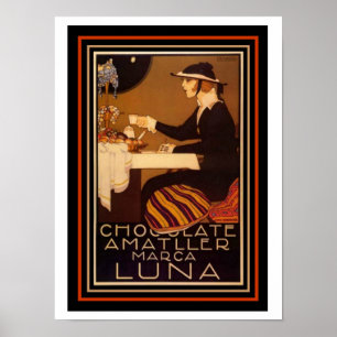 Art Deco Vintage Café Poster 12 x 16
