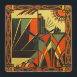 Art Deco vintage inspirou relógio quadrado<br><div class="desc">na moda one off art deco vintage inspirou relógio de parede quadrado,  um raro design Emma Childs,  totalmente único em EJLoriginalart.co.uk</div>