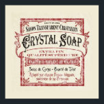 Art Deco Vintage Soap Poster<br><div class="desc">Um anúncio maravilhosamente decorado para Crystal Soap.</div>