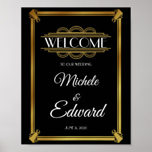Art deco Welcome Poster