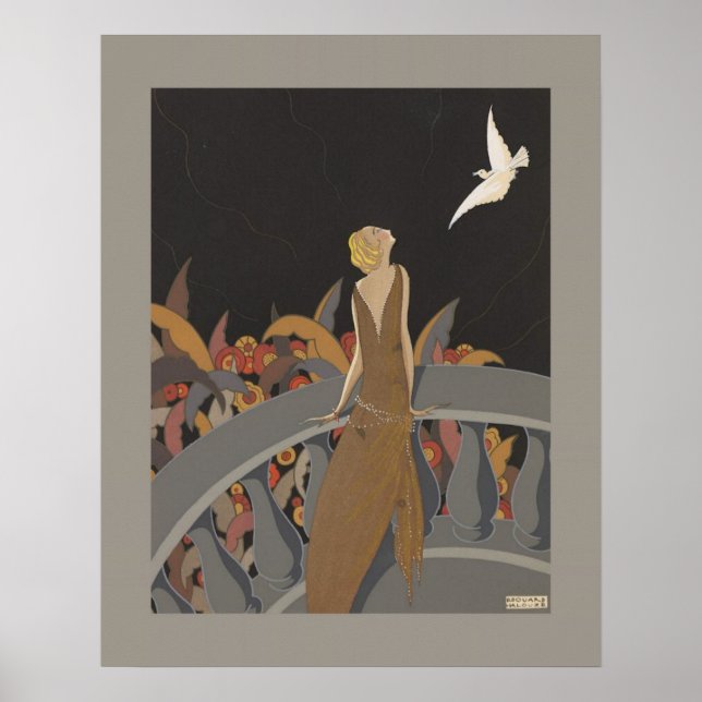 Art Deco Woman Poster (Frente)