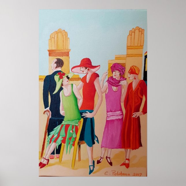 Art Deco Women Poster (Frente)