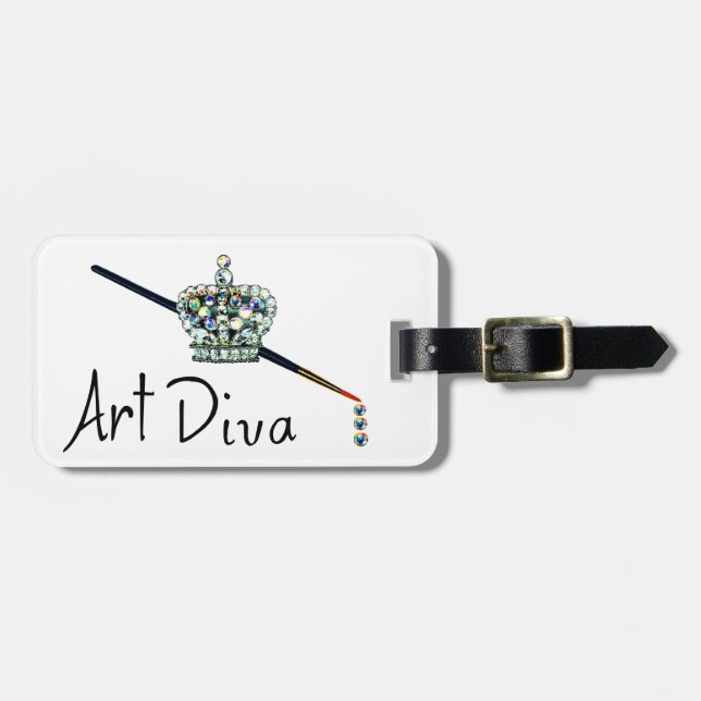 "Art Diva" Etiqueta de Bagagem (Frente Horizontal)