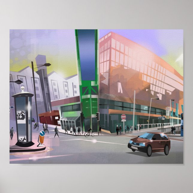 Art impressão Manchester Picadilly TrainStation (Frente)