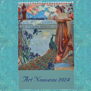 Art Nouveau 2024 Calendário