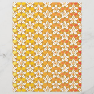 Art Nouveau amarelo Jonquil floral wallpaper damas