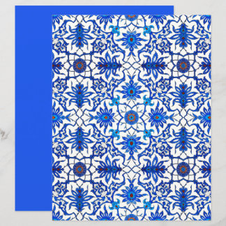 Art Nouveau Azulejo Chinês, Cobalt Azul e Branco