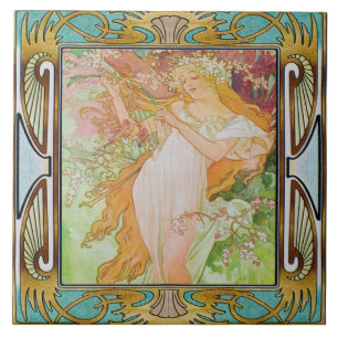 Art Nouveau Azulejo de cerâmica Alphose mucha much