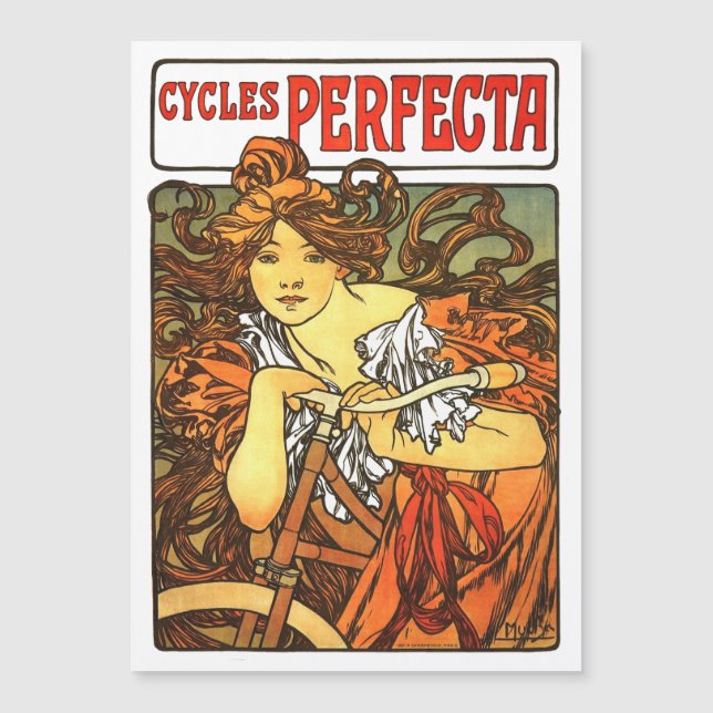 Art Nouveau Bicicleta Mucha Art (Frente)