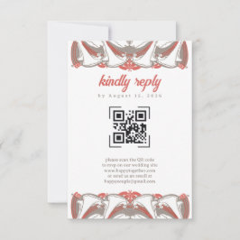 Art Nouveau Calla Lily Elegance Código QR RSVP