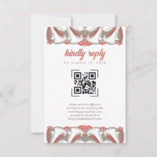 Art Nouveau Calla Lily Elegance Código QR RSVP