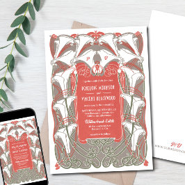 Art Nouveau Calla Lily Elegance Convite