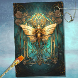 Art Nouveau Cicada 1 Papel Decoupage