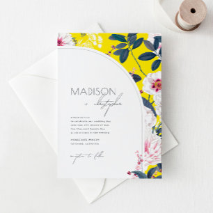 Art Nouveau Convite Floral Para Casamento