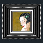 Art Nouveau Deco Elegante Lady Poster vintage<br><div class="desc">Art Nouveau Deco Elegante Lady Vintage Impressão de Poster com quadro branco preto</div>