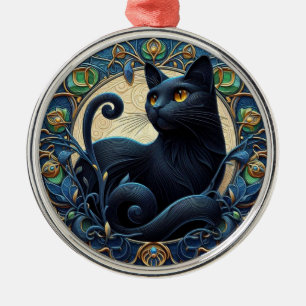 Art Nouveau Enfeites de natal de Gato Preto