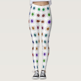 Art Nouveau Estilos Florais Leggings Impressas