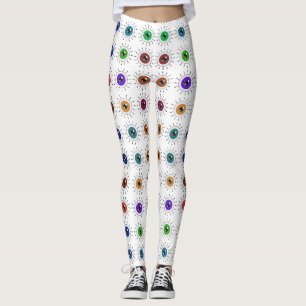 Art Nouveau Estilos Florais Leggings Impressas