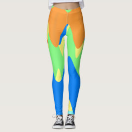 Art Nouveau Estilos Geométricos Leggings de Padrão